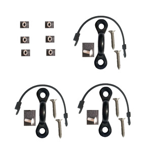Ensemble d'accessoires pour kayak, ensemble de crochets à corde avec vis et sangles en caoutchouc, pour lacs, rivières, usage récréatif, durable, ajustement universel - Product Image 1