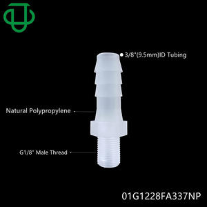 Conector de Tubería de Goma Suave de Alta Calidad con Rosca Externa de Tres Pagodas G1/8, Plástico PP para Tuberías Compuestas - Product Image 2