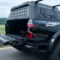 Hardtop de camionnette 4x4 tout-terrain en alliage d'aluminium étanche avec vérins à gaz et fenêtres latérales pour Ford Ranger
