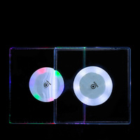 Sous-verres lumineux LED en acrylique écologiques, nouveauté, avec piles incluses, pour bar et table à domicile