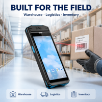 Built-in UHF RFID Handheld PDA Reader Android Device With 2D Barcode Scanner for Asset Tracking and Inventory Management