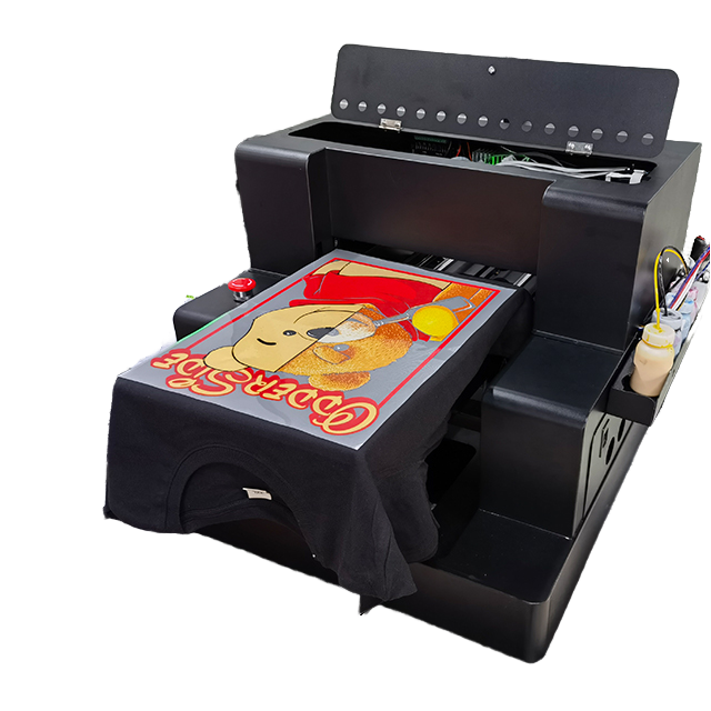 Smart Double Station Garment Digital Direct Printing Machine with 600dpi Resolution XP600 Print Head Dye Ink for Flex Material