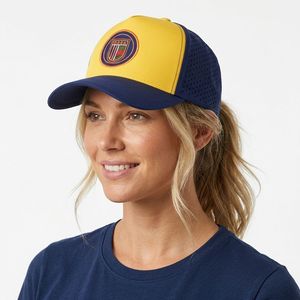 Gorras Deportivas de Alto Rendimiento con Perforaciones Láser, Color Azul Marino, Bordado Personalizado, 100% Poliéster de Secado Rápido - Product Image 1