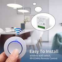 Tuya – interrupteur d'éclairage intelligent WiFi, 16A, 433MHz, télécommande sans fil, contrôleur de relais, commande vocale, fonctionne avec Alexa Google Home