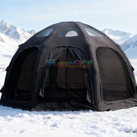 Tente de camping familiale de grande taille en gros, quatre saisons, résistante aux UV, tente gonflable imperméable à double couche, tente dôme gonflable