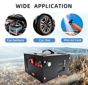 SolidTop Luftkompressor Tragbar <span class=keywords><strong>PCP</strong></span> 12V/110/220V Ölfrei 4500PSI 300Bar <span class=keywords><strong>Auto</strong></span>-Stopp Tauchflaschen Paintball Autoreifen Scuba - Product Image 2