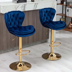 Sgabelli da Bar Moderni Girevoli in Metallo Dorato con <span class=keywords><strong>Altezza</strong></span> Regolabile per Casa, Bar, Sala da Pranzo, Cucina e Arredamento Commerciale - Product Image 2