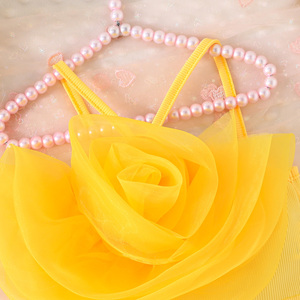 Conjuntos de Ropa de Verano para Niñas Pequeñas de 3 a 8 Años, con Flores Bordadas en Malla y Manga Corta - Product Image 2