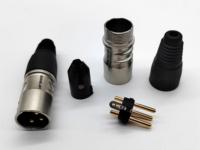 Connecteur XLR mâle OFC argenté pour microphone, mixeur, haut-parleur, prise DMX 3 broches XLR pour connecteurs audio et vidéo