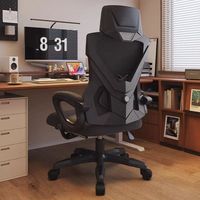Fauteuil de jeu ergonomique pour la maison-PVC Cuir Mesh Design Tropical Pivotant Télécommande Inclinable 2-Stage Gas Lift Massage Lombaire