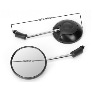 Rétroviseur <span class=keywords><strong>de</strong></span> <span class=keywords><strong>guidon</strong></span> <span class=keywords><strong>de</strong></span> moto rond avec tige chromée pour Scrambler et Naked Bike - Product Image 6