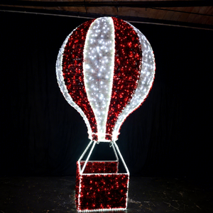 Décoration lumineuse LED en forme de montgolfière de Noël pour les rues festives, les centres commerciaux et les expositions de Noël commerciales - Product Image 1