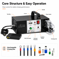 Machine à sertir les terminaux électriques portable SQ-6B2 12,7 kN avec pince à sertir à matrice interchangeable pour câbles 0,25-10 mm² et pédale ergonomique