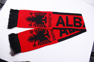 Bán buôn khuyến mãi tùy chỉnh thiết kế dệt kim Jacquard khăn bông khăn choàng mô hình hoạt hình cho thể thao người hâm mộ bóng đá Câu Lạc Bộ Quà Tặng - Product Image 4