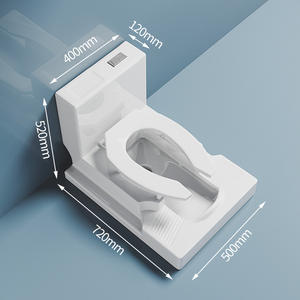 <span class=keywords><strong>Toilette</strong></span> moderne à double usage à chasse directe, sans perçage, à montage en surface, convertible en <span class=keywords><strong>toilette</strong></span> à la turque ou à la française pour salle <span class=keywords><strong>de</strong></span> bain - Product Image 6