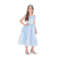 Robe de satin pour filles, costume d'enfant, détail de paillettes, diadème, confortable, respirante, couleur personnalisée pour la scène, conte de fées