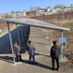 Prezzo sistema di montaggio cremagliera fotovoltaico parcheggio in metallo Rack in alluminio Carport struttura di Racking tetto solare