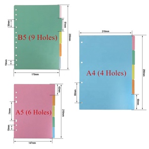 A5 B5 <strong>A4</strong> Colorful Plastic Index Pages Plate for Protecting Inner Paper Spacer <strong>Planner</strong> Filofax Organizer Tab Dividers - Product Image 2