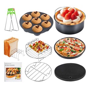 Para freidora de aire <span class=keywords><strong>Philips</strong></span>, herramienta de cocina con revestimiento antiadherente compatible, juego de accesorios para hornear freidora de aire, platos y sartenes para hornear - Product Image 1