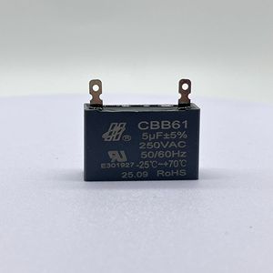 Condensateurs de fonctionnement Hongye AC Motor CBB61 0.6-4µF à film polypropylène, tension nominale 250-450V, emballage perforé, 2 connexions à bornes pour - Product Image 5