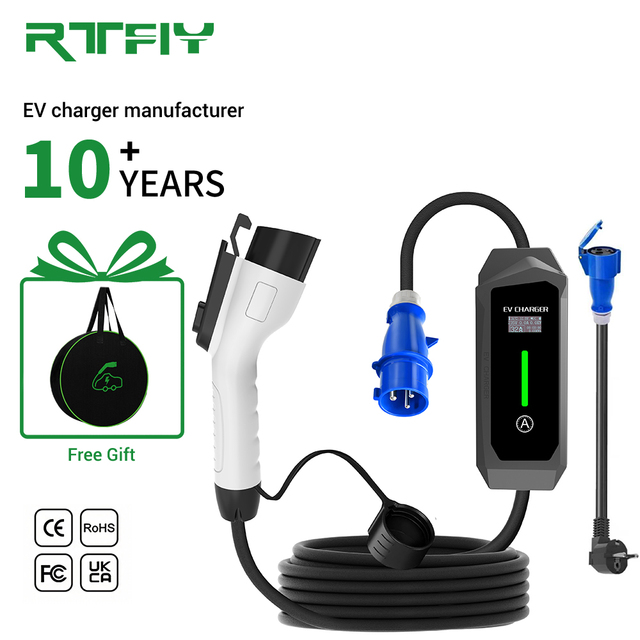Fast Portable EV Charger 7kW Type 1 Residential Level 2 Ev Power Bank Charger 1 Phase for Electric Vehicles