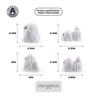 Meilleures ventes : Jouet imprimé en 3D pour Halloween, petit fantôme créatif et mignon, ornement d'Halloween pour animaux de compagnie, cadeau de vacances, mini-scène décorative