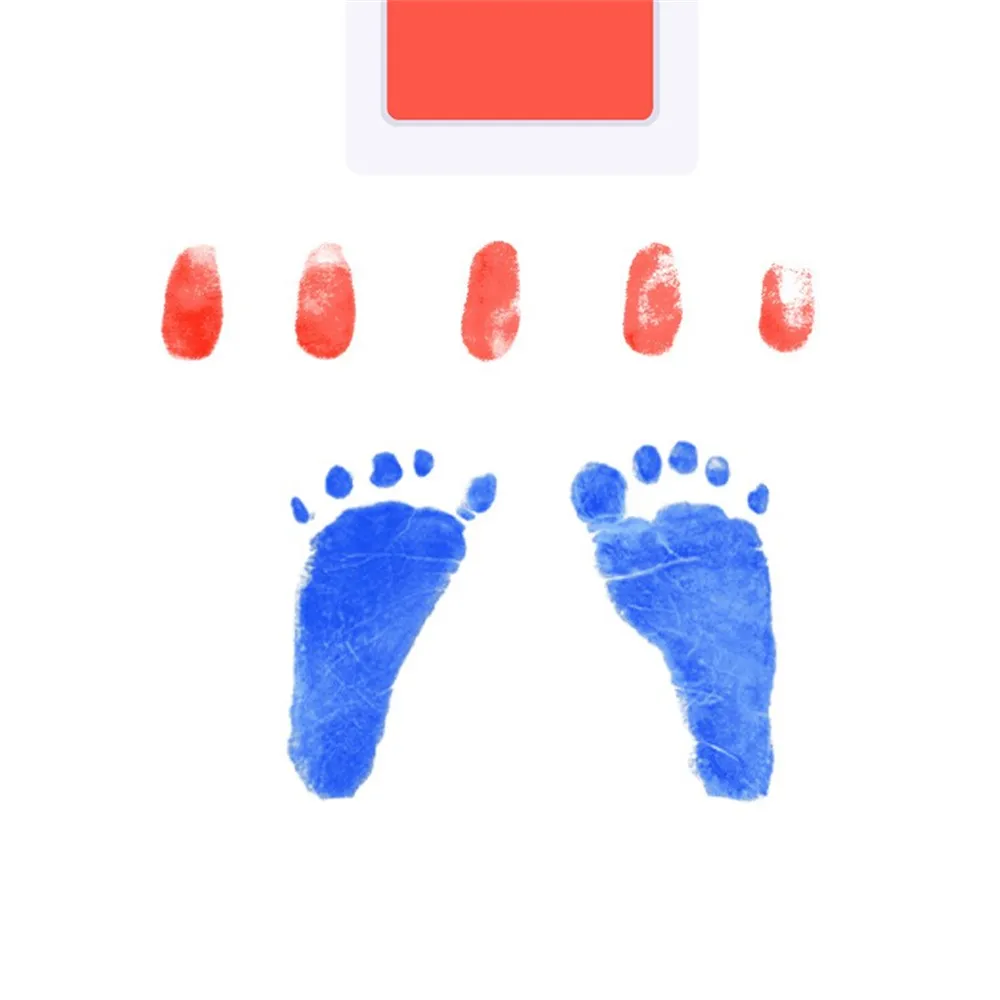赤ちゃんの足跡の手形のためのインクパッドは、無毒で酸を含まない記念品スタンプを作成しますお手入れと肌の汚れ防止を簡単に洗い流します