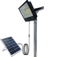 Projecteur LED Solaire B10ESeries 1000W à Fixation sur Poteau pour Intérieur et Extérieur, Éclairage de Jardin, Lampadaire de Stade à Mât Haut RGB