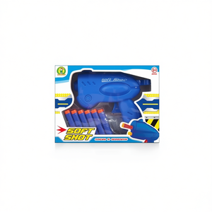 Jeu de fléchettes en plastique souple avec 6 fléchettes, manuel inclus, pour enfants de 3 ans et plus, couleurs bleu, rouge, vert - Product Image 1
