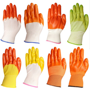 Guantes de Seguridad Longlida Recubiertos de PVC, Antideslizantes, para Uso General, Talla M, 13 Puntadas, Material de Alta Densidad - Product Image 1
