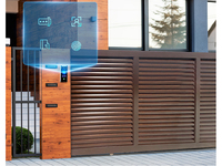 Clôture et portails JHR, entrée coulissante, grand portail principal, design pour maisons, métal, aluminium, carton, personnalisé, haute qualité, extérieur