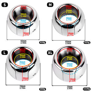 Anneaux porteurs de poids en acier inoxydable Anneau de verrouillage du sperme du scrotum du pénis <span class=keywords><strong>masculin</strong></span> <span class=keywords><strong>Pendentif</strong></span> Retenue de l'éjaculation Jouets sexuels BDSM - Product Image 4