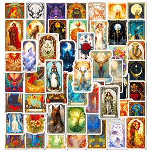 50 Pegatinas de Estilo Europeo con Diseño de Cartas del Tarot <span class=keywords><strong>Vintage</strong></span>, <span class=keywords><strong>para</strong></span> Regalo, Equipaje, Botella, Impermeables - Product Image 1