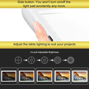กระดานไฟ A4 ไร้สาย สำหรับการเดินทาง เครื่องวาดภาพพกพา น้ำหนักเบา แบตเตอรี่ใช้งานได้ 6-8 ชั่วโมง ชาร์จผ่าน Type-C ผลิตในประเทศจีน - Product Image 5