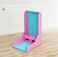 Griffoir vertical en forme de L pour chat, en feutre durable, résistant à l'usure, non-déchirable, jouet interactif pour chats