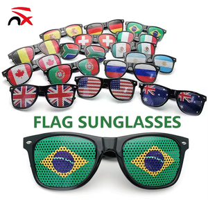Gafas de Sol de Plástico al por Mayor Estilo Retro con Banderas Personalizadas de Varios Países para Fiestas de Fútbol, Decoración Portátil 2026 - Product Image 1