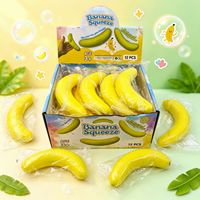 Jouet Squishy Banane Pelée en PU, Simulation Réaliste, Rebond Lent, Anti-Stress, Doux, 17CM, Unisexe, 3+ Ans, Fabrication Personnalisée