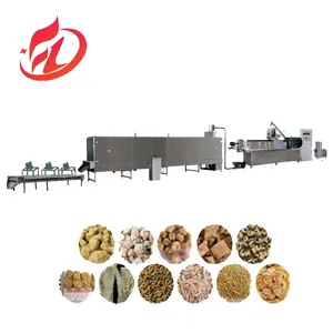 Meat analogue machinery + soya meat chunks nuggets making machine extruder + new technology soya meat processing plant in china