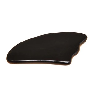 Commercio all'ingrosso corno di bufalo raschiando bordo occhio viso gua sha bastone viso sottile corpo attraverso massaggiatore guasha corno meridiano - Product Image 3