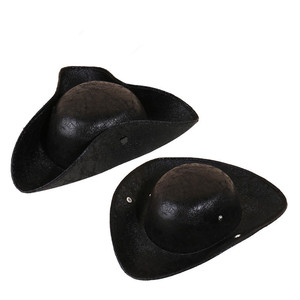 Cappello Tricorno in Pelle da Capitano Pirata dei Caraibi Jack <span class=keywords><strong>per</strong></span> Costume di <span class=keywords><strong>Halloween</strong></span>, Carnevale e Feste a Tema - Product Image 2
