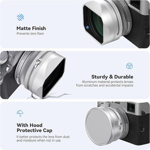 ชุดฟิลเตอร์ CPL/Black Diffusion Mist (1/4) พร้อมเลนส์ฮูดสำหรับกล้องฟูจิ X100 ซีรีส์ (X100VI, <span class=keywords><strong>X100V</strong></span>, X100T, X100F, X100S, X100) (สีดำ) - Product Image 4