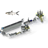 Nouvelle extrudeuse automatique de granulés d'aliments pour poissons flottants et coulants 500 kg/h en acier inoxydable 304 pour ligne de traitement des granulés d'aquaculture
