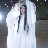 谢莲男女角色扮演服装套装万圣节漫画全动漫角色扮演田冠慈福协莲假发竹帽上衣道具
