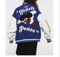 Design personnalisé bleu couleur classique chenille Patch logo épais laine broderie hommes Letterman veste fabricants