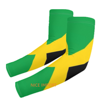 Manchons de bras rafraîchissants Drapeau Guyana – Protection solaire patriotique pour hommes et femmes, idéaux pour la course, le golf et le cyclisme