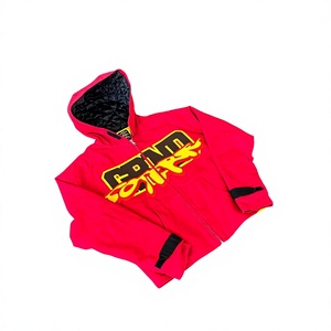 Chaqueta de trabajo de lona de algodón grueso personalizada para hombre, con forro acolchado, capucha, estilo grafiti, streetwear, con cremallera, corte holgado. - Product Image 5