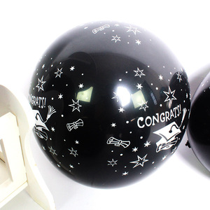 Globo de Látex Negro de 12 Pulgadas y 3g para Graduación, Celebración de Cumpleaños, Decoración Festiva - Product Image 3