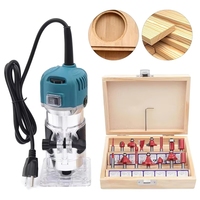 Défonceuse compacte 600W/800W à 6 vitesses réglables, 12V, pour le bricolage et le travail du bois