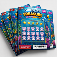 Loterie à gratter couleur pleine, à données variables réelles, avec montant de prix personnalisé, échantillons disponibles, fournisseur de loteries pour jeux à gain instantané