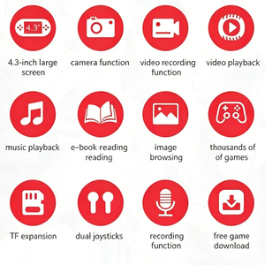 หน้าจอ HD มินิคอนโซลวิดีโอเกมพกพา คอนโซลวิดีโอเกมย้อนยุค เครื่องเล่นเกมพกพาในตัวพร้อมเกมคลาสสิก 3000 เกม - Product Image 4